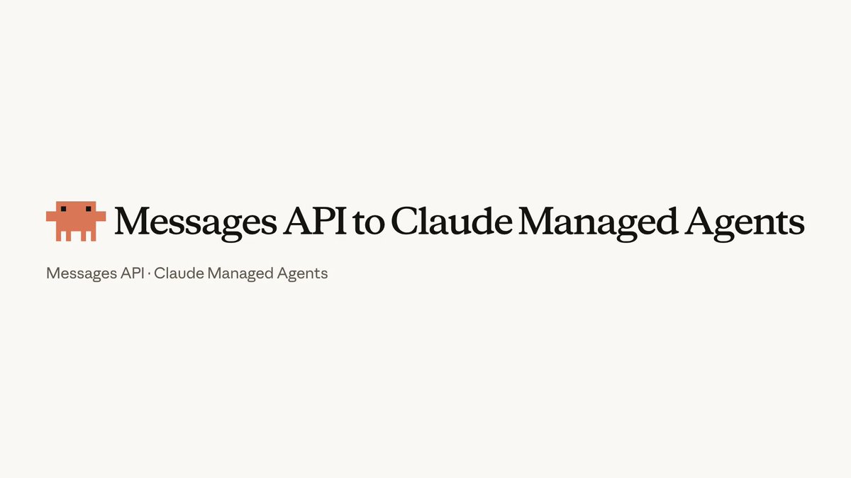 How do teams get agents into production?

New blog post from our Applied AI team on Claude Managed Agents and the challenges it solves (credentials, sandboxing, observability, & more) ...