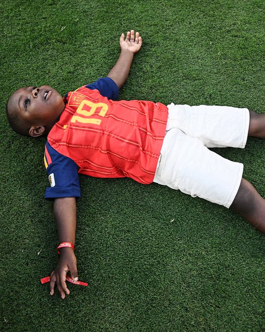 Why is a black kids the face of Spanish National team?