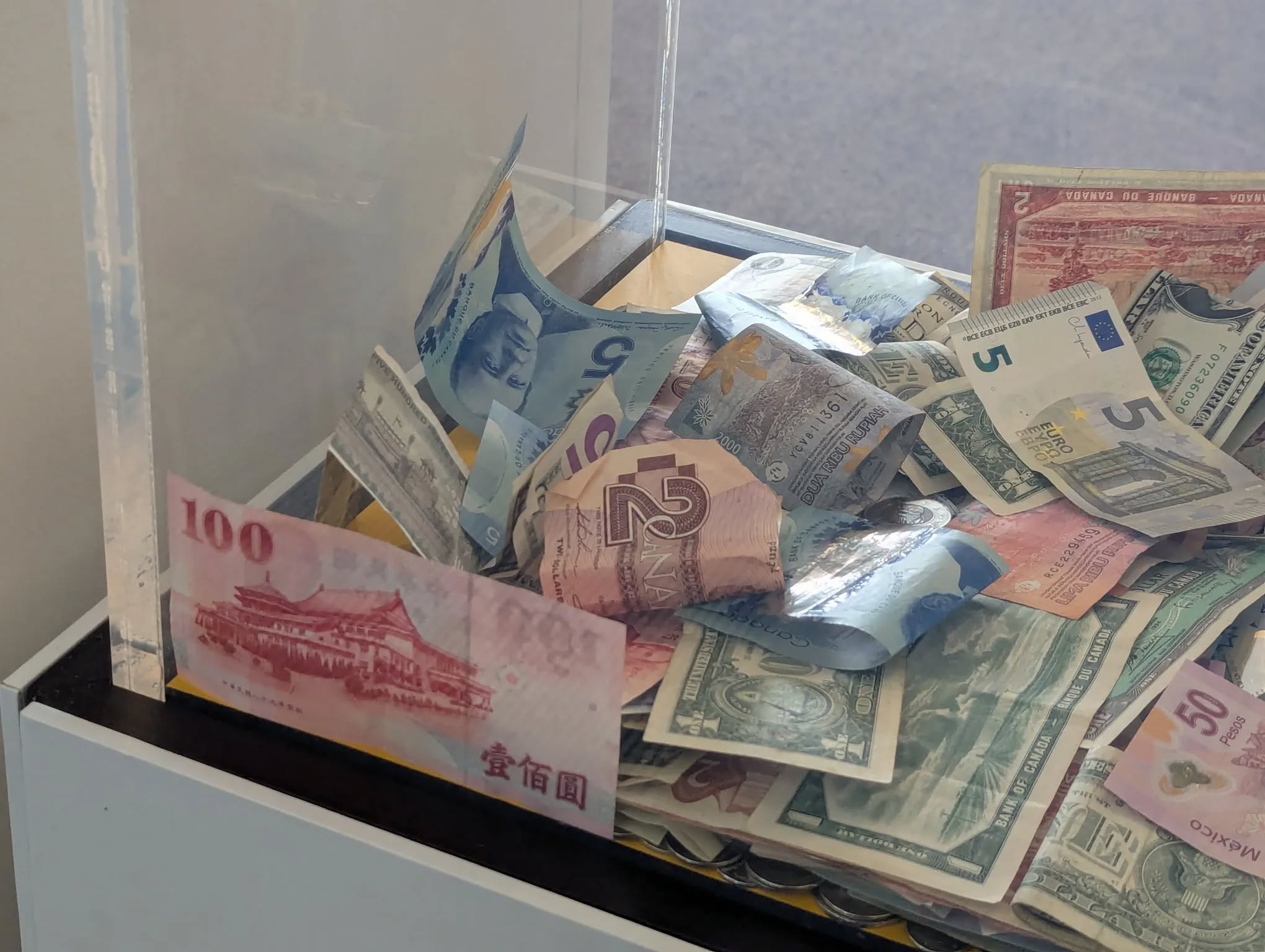 是誰在加拿大的博物館裡面丟的新臺幣😅