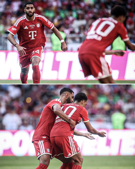 Ismael Saibari ran over to Jamal Musiala as soon as he saw Musiala was about to faint. Musiala partially fainted due to the heat and was cleared by Bayern's medical team after.

The definition of a true teammate in Saibari