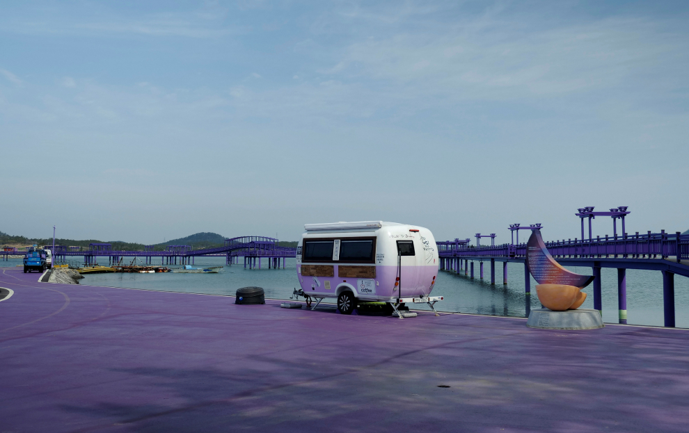 人和島一起從頭紫到腳 南韓夢幻新景點——「紫島」